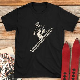 Long Skis T Shirt Gift For Skier