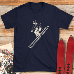 Long Skis T Shirt Gift For Skier