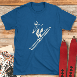 Long Skis T Shirt Gift For Skier