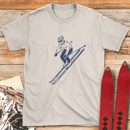 Long Skis T Shirt Gift For Skier