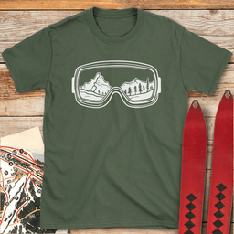 Gogglescape T Shirt Gift For Skier