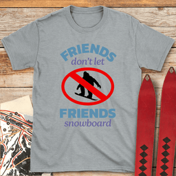 No Snowboard Friends T Shirt Gift For Snowboarder