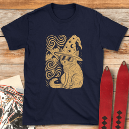 Enchanted Mountain Cat T Shirt Gift For Skier