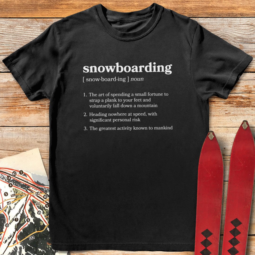 Definition Of Snowboarding T Shirt Gift For Snowboarder