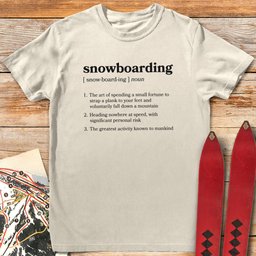 Definition Of Snowboarding T Shirt Gift For Snowboarder