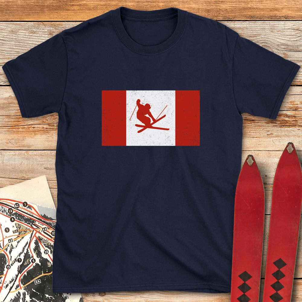 Canada Skis T Shirt Gift For Skier