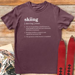 Definition Of Skiing T Shirt Gift For Skier