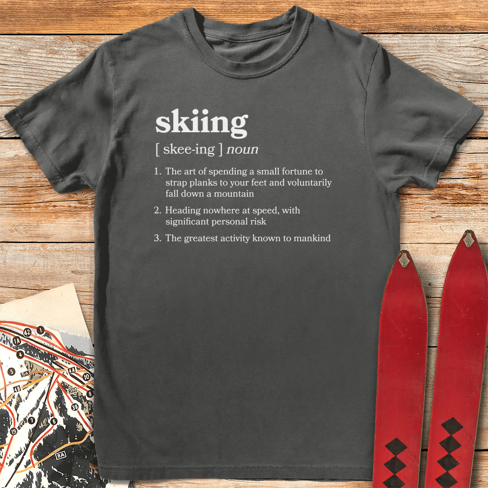 Definition Of Skiing T Shirt Gift For Skier