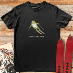 King Of The Hill T Shirt Gift For Skier