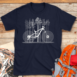 Forest Frame T Shirt Gift For Skier