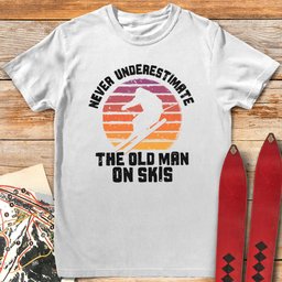 Old Men RIP T Shirt Gift For Skier