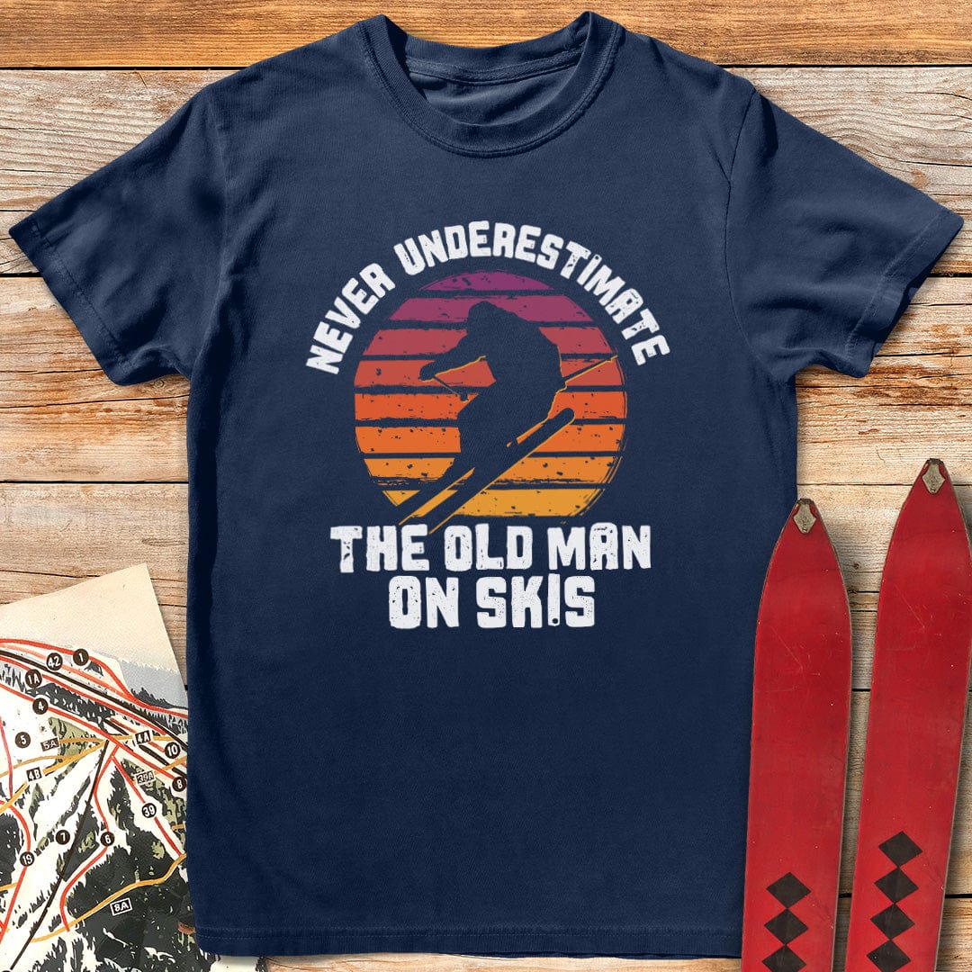 Old Men RIP T Shirt Gift For Skier