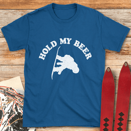 Hold My Beer Snowboard T Shirt Gift For Snowboarder