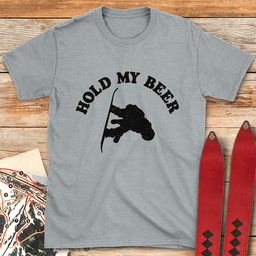 Hold My Beer Snowboard T Shirt Gift For Snowboarder