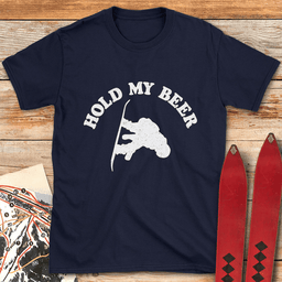 Hold My Beer Snowboard T Shirt Gift For Snowboarder