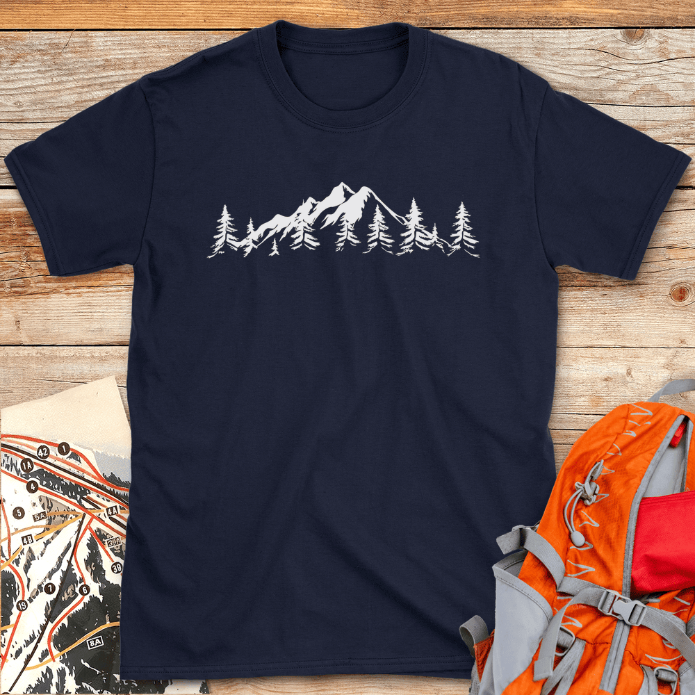 Mountain Horizon T Shirt Gift For Skier