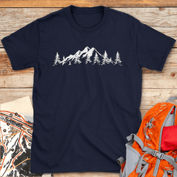 Mountain Horizon T Shirt Gift For Skier