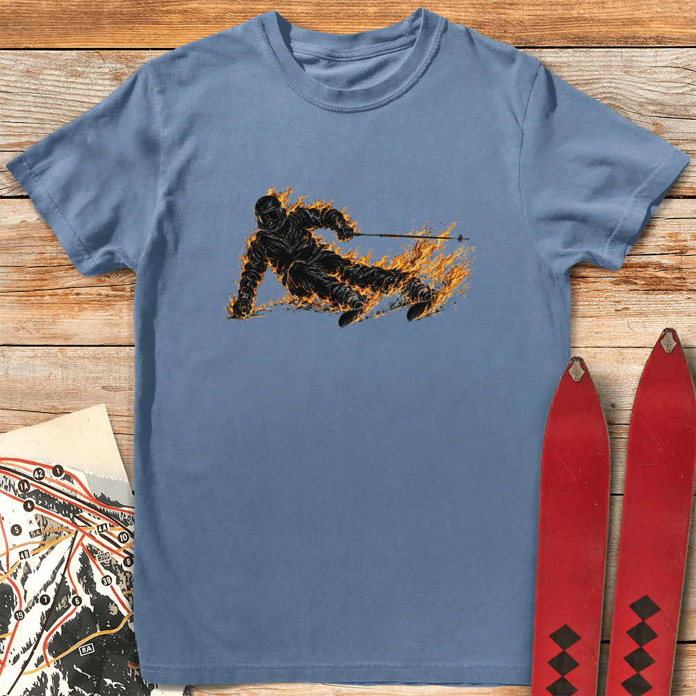 Im On Fire T Shirt Gift For Skier