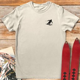 Minimal Skier T Shirt Gift For Skier