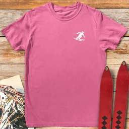 Minimal Skier T Shirt Gift For Skier