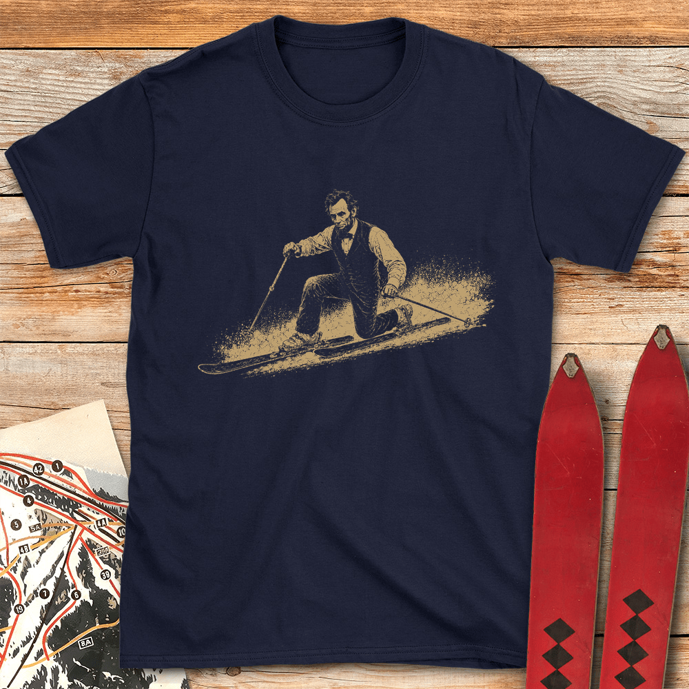 Lincoln Telemark T Shirt Gift For Skier