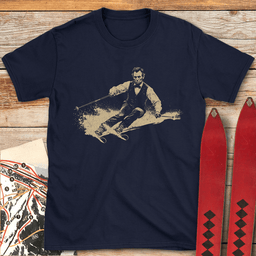 Lincoln Skier T Shirt Gift For Skier
