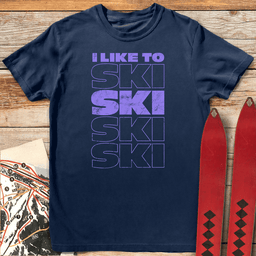 I Like To Ski T Shirt Gift For Skier