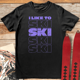 I Like To Ski T Shirt Gift For Skier