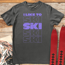 I Like To Ski T Shirt Gift For Skier
