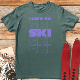 I Like To Ski T Shirt Gift For Skier