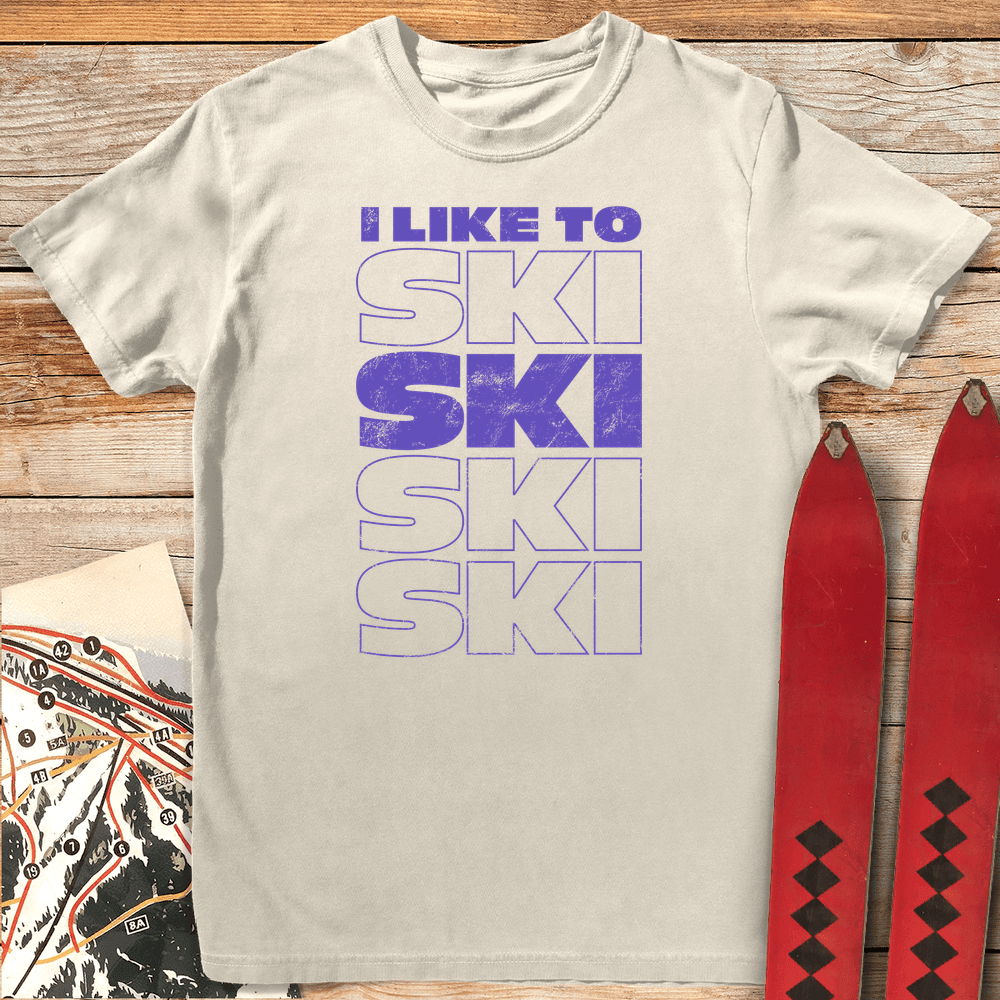 I Like To Ski T Shirt Gift For Skier