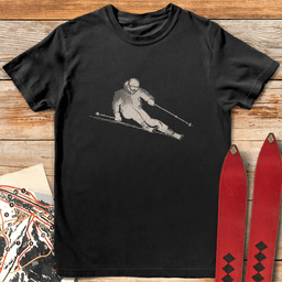 Rasterized Ripper T Shirt Gift For Skier