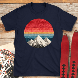 Mountain Spectrum T Shirt Gift For Skier