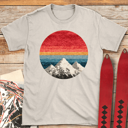 Mountain Spectrum T Shirt Gift For Skier