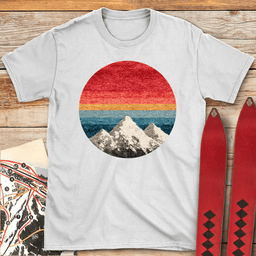 Mountain Spectrum T Shirt Gift For Skier