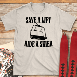 Ride A Skier T Shirt Gift For Skier