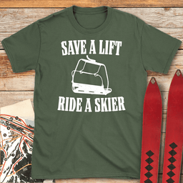 Ride A Skier T Shirt Gift For Skier