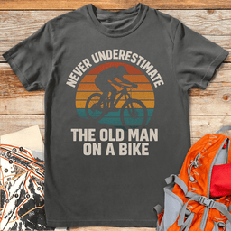 Old Man Biker T Shirt Gift For Skier