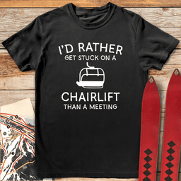 No Meetings T Shirt Gift For Skier