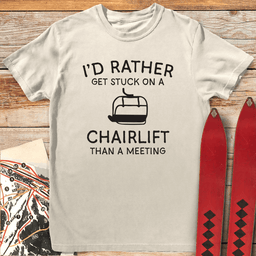 No Meetings T Shirt Gift For Skier