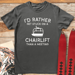 No Meetings T Shirt Gift For Skier