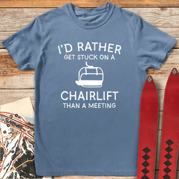 No Meetings T Shirt Gift For Skier