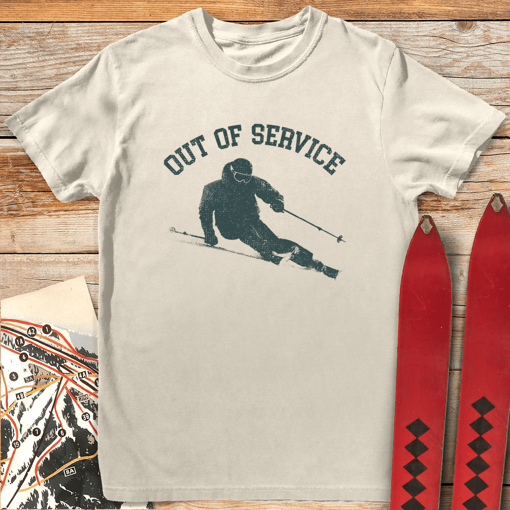 Out Of Service T Shirt Gift For Skier