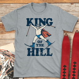 King Of The Hill T Shirt Gift For Skier