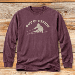 Out Of Office T Shirt Gift For Skier