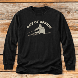 Out Of Office T Shirt Gift For Skier
