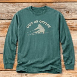 Out Of Office T Shirt Gift For Skier