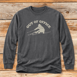 Out Of Office T Shirt Gift For Skier
