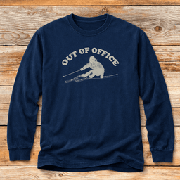 Out Of Office T Shirt Gift For Skier