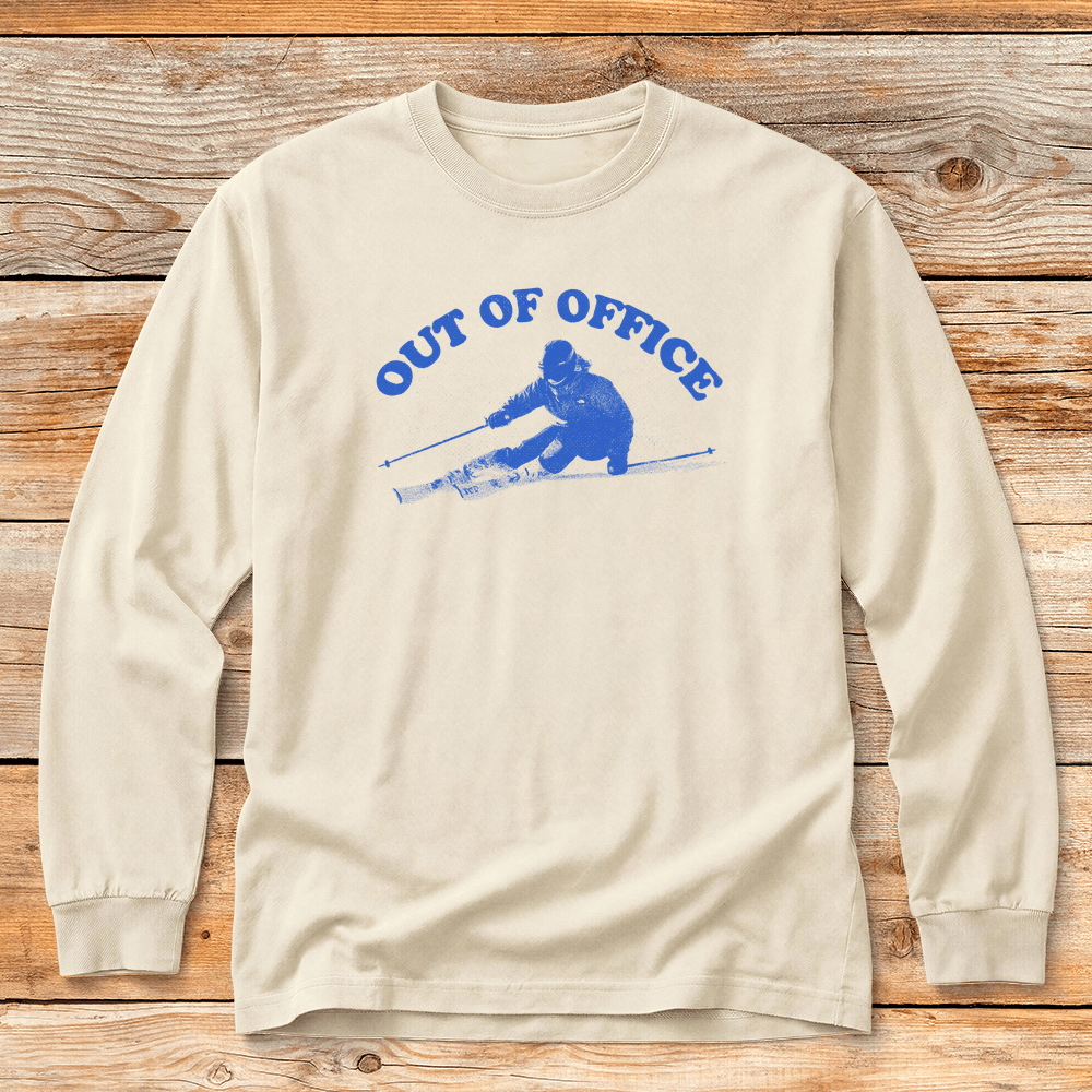 Out Of Office T Shirt Gift For Skier